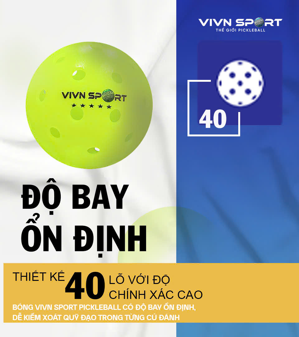 Chất liệu ảnh hướng đến đường bay của bóng chơi pickleball