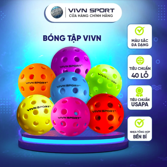 Bóng luyện tập bóng chơi pickleball vivn sport